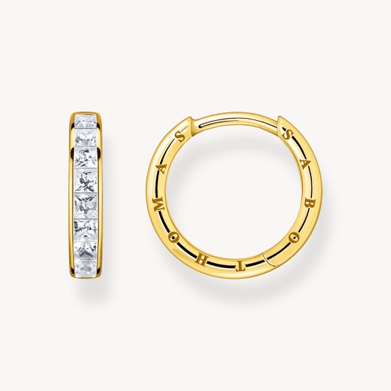 THOMAS SABO Damen Creolen 925er Silber Goldfarben 16,5mm CR668-414-14