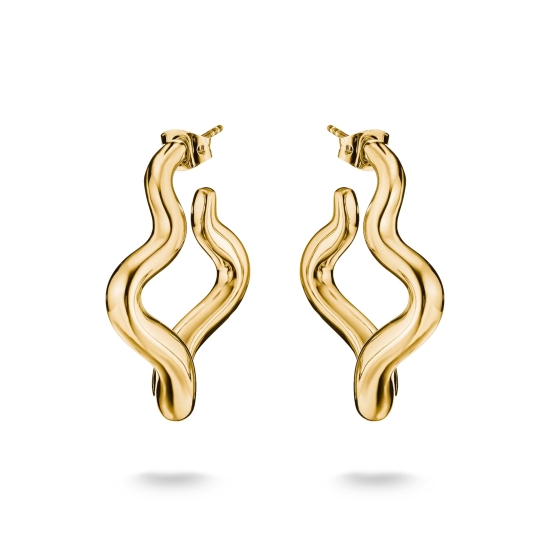 THOMAS SABO Ohrringe Creolen Wellenform Goldfarben CR771-M01-39