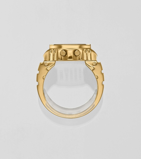 Preview: Casio Uhr Ring Ringuhr Digital Goldfarben Edelstahl Licht CRW-001G-9ER