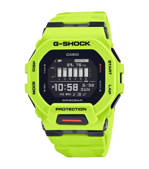 Casio G-SHOCK Herrenuhr Digital Neon-Gelb GBD-200-9ER