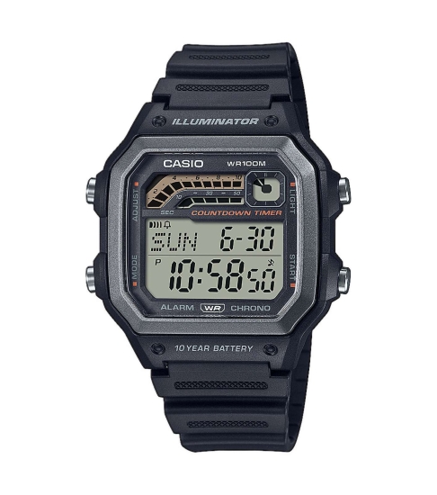 Casio Herrenuhr Digital Schwarz WS-1600H-1AVEF