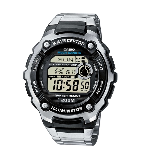 Casio Herrenuhr Funk Digital 20BAR WV-200RD-1AEF