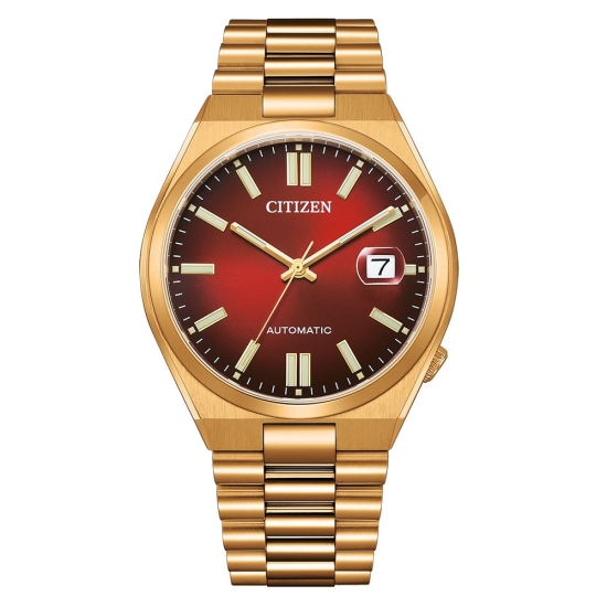 Citizen Herrenuhr Automatik Saphirglas Datum Rosé Rot 40mm NJ0153-82X