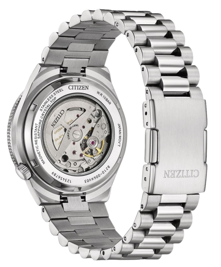 Preview: Citizen Herrenuhr Automatik Saphirglas Datum Blau 40mm NJ0231-56L