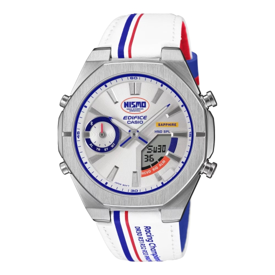 Casio EDIFICE x NISMO Herrenuhr Saphirglas 10BAR Weiß ECB-S10NIS-7AER