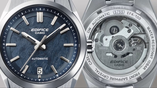 Casio Edifice Herrenuhr Automatik Saphirglas 10BAR Blau EFK-100D-2AER