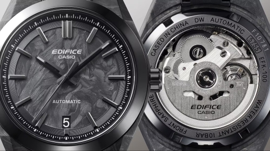 Preview: Casio Edifice Herrenuhr Automatik Saphirglas 10BAR Schwarz EFK-100XPB-1AER