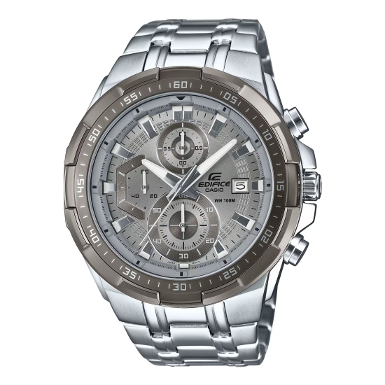Casio Edifice Herrenuhr Chronograph Datum Grau 46 mm EFR-539DE-8AVUEF