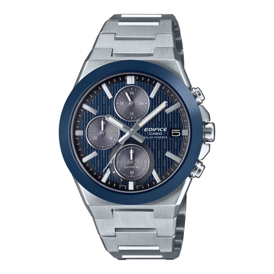 Casio Edifice Herrenuhr Solar Saphirglas Chrono Blau 40mm EFS-S650D-2AEF