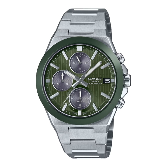 Casio Edifice Herrenuhr Solar Saphirglas Chrono Grün 40mm EFS-S650D-3AEF