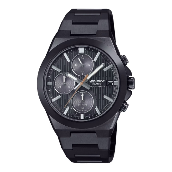 Casio Edifice Herrenuhr Solar Saphirglas Chrono Schwarz 40mm EFS-S650DC-1AEF