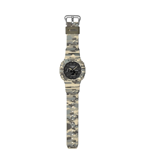 Preview: Casio G-SHOCK Herrenuhr Licht Camouflage Beige GA-2100CM-5AER