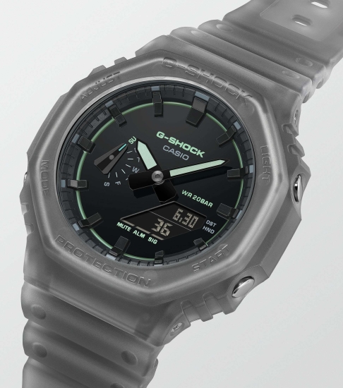 Preview: Casio G-SHOCK Herrenuhr Licht Transparent Schwarz GA-2100K-1AER