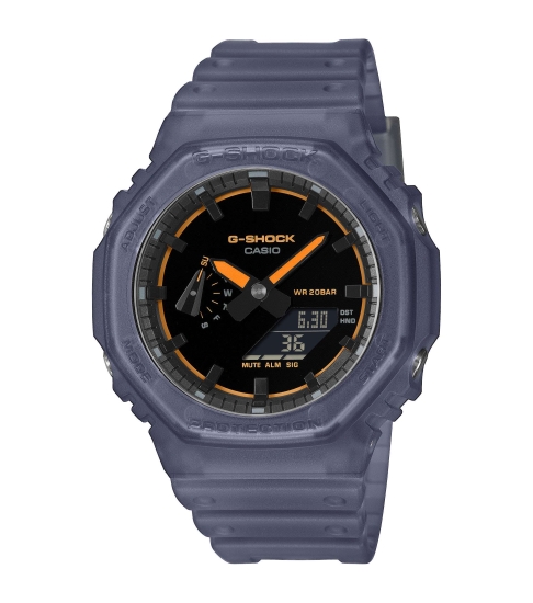 Casio G-SHOCK Herrenuhr Licht Transparent Blau GA-2100K-2AER