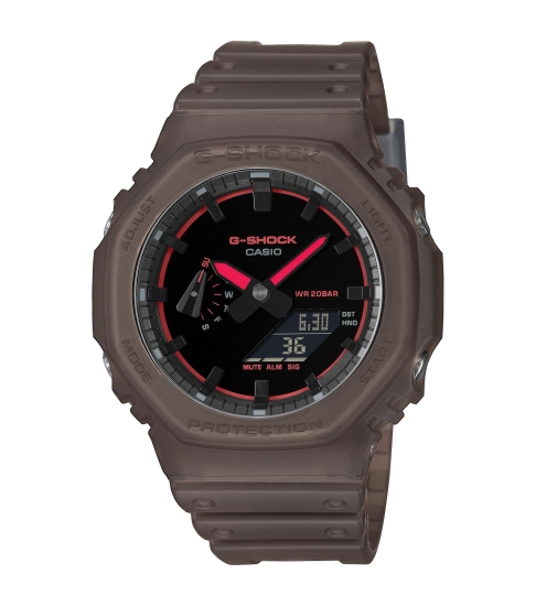 Casio G-SHOCK Herrenuhr Licht Transparent Braun GA-2100K-5AER
