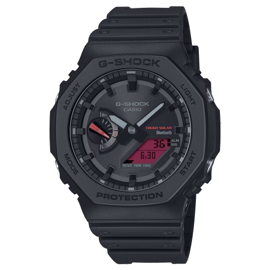Casio G-SHOCK Herrenuhr Solar Bluetooth® Schwarz Rot GA-B2100BBR-1AER