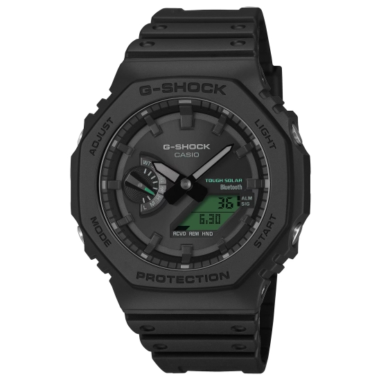 Casio G-SHOCK Herrenuhr Solar Bluetooth® Schwarz Grün GA-B2100BEG-1AER