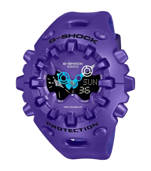 Casio G-SHOCK Herrenuhr Analog-Digital Lila Groß 20BAR GA-V01-2AER