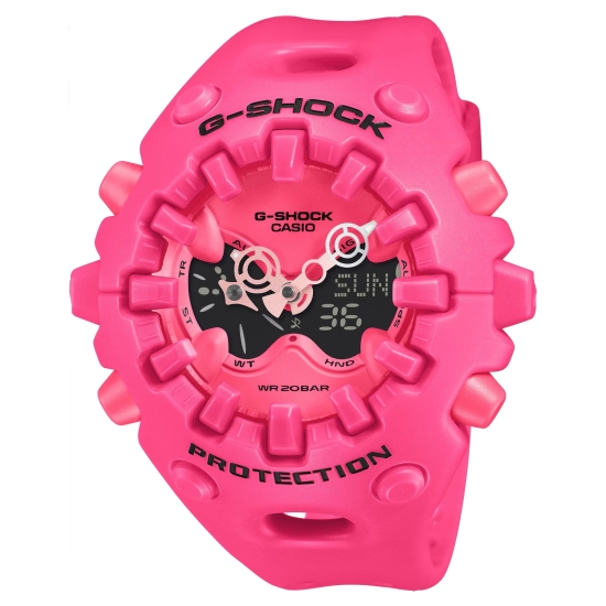 Casio G-SHOCK Herrenuhr Analog-Digital Pink Groß 56mm GA-V01-4AER