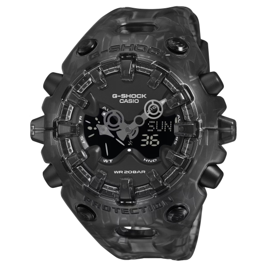 Casio G-SHOCK Herrenuhr Schwarz Transparent Groß 56mm GA-V01SKE-8AER