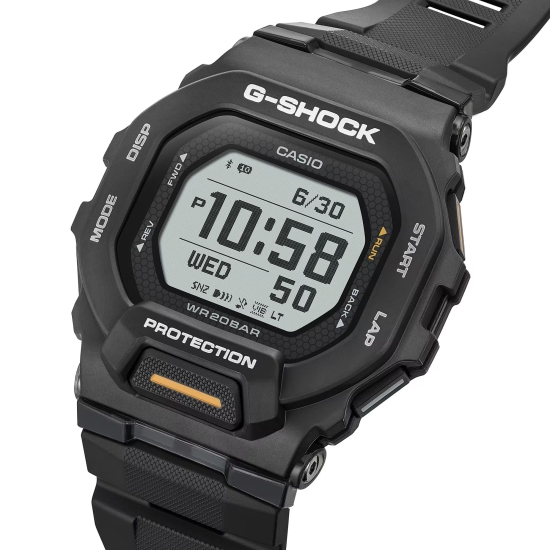 Preview: Casio G-SHOCK Herrenuhr Digital StepTracker Schwarz GBD-200-1A1ER