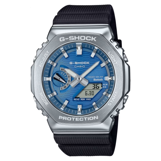 Casio G-SHOCK Herrenuhr Analog Digital Solar Blau 20BAR GBM-2100A-2BER