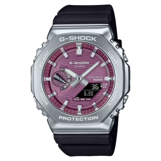 Casio G-SHOCK Herrenuhr Analog Digital Solar Rot 20BAR GBM-2100A-4BER