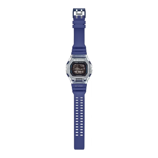 Casio G-SHOCK Herrenuhr Digital Ebbe-Flut Blau GBX-100S-2ER