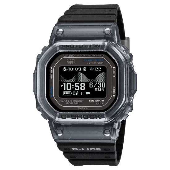 Casio G-SHOCK Herrenuhr Solar Digital Herzfrequenz Licht Schwarz GBX-H5600-1ER