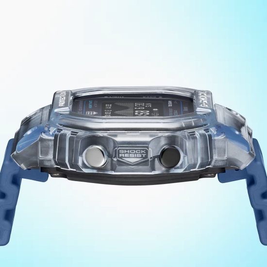 Preview: Casio G-SHOCK Herrenuhr Solar Digital Herzfrequenz Licht Blau GBX-H5600-2ER
