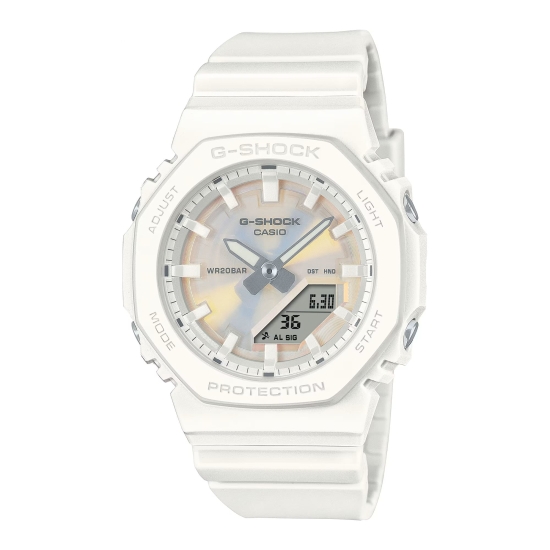 Casio G-SHOCK Damenuhr Alarm 20BAR Weiss 40mm GMA-P2100PC-7AER