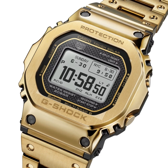 Preview: Casio G-SHOCK Herrenuhr Digital Funk Solar Goldfarben GMW-BZ5000GD-9ER
