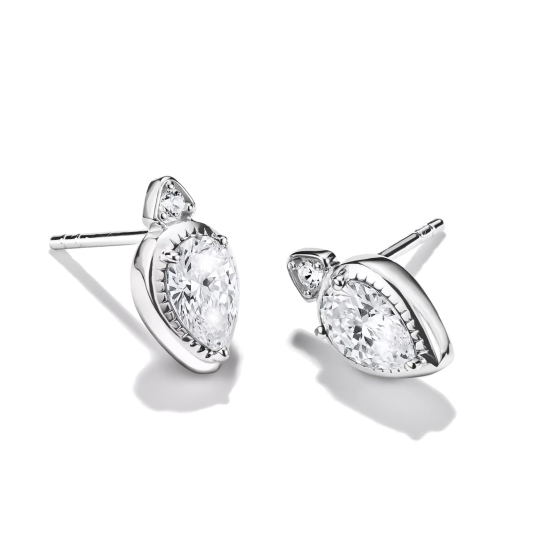 THOMAS SABO Ohrstecker 925er Silber Tropfen Weiß H2333-051-14