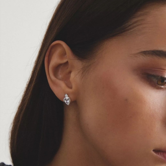 Preview: THOMAS SABO Ohrstecker 925er Silber Tropfen Weiß H2333-051-14