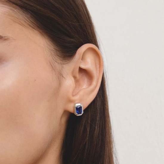Preview: THOMAS SABO Ohrstecker Ohrringe 925er Silber Blau H2353-699-1