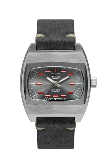 UMF Ruhla Herrenuhr TV Mechanik Saphirglas Grau Limitiert 1452-2