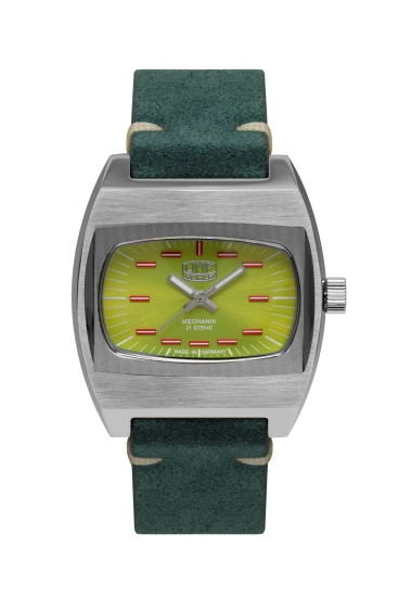 UMF Ruhla Herrenuhr TV Mechanik Saphirglas Grün Limitiert 1452-4