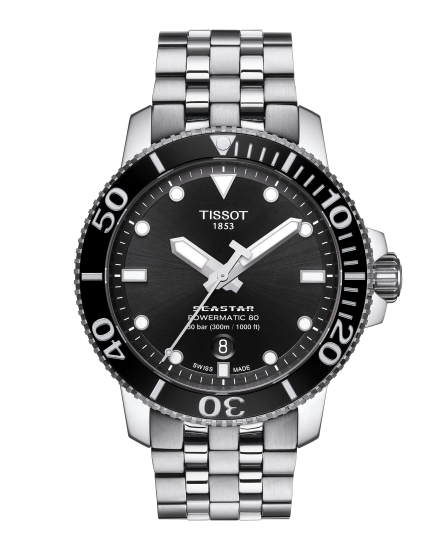 Tissot Seastar 1000 Automatik Herrenuhr Edelstahl Schwarz T120.407.11.051.00