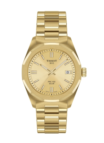 Tissot Damenuhr PRC 100 Solar Saphirglas Goldfarben 34mm T151.822.33.021.00
