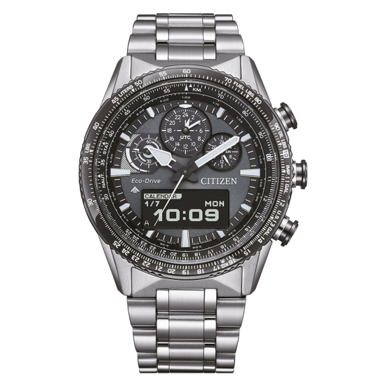 Citizen Herrenuhr Promaster Sky Solar Edelstahl Alarm Schwarz JV2006-55H