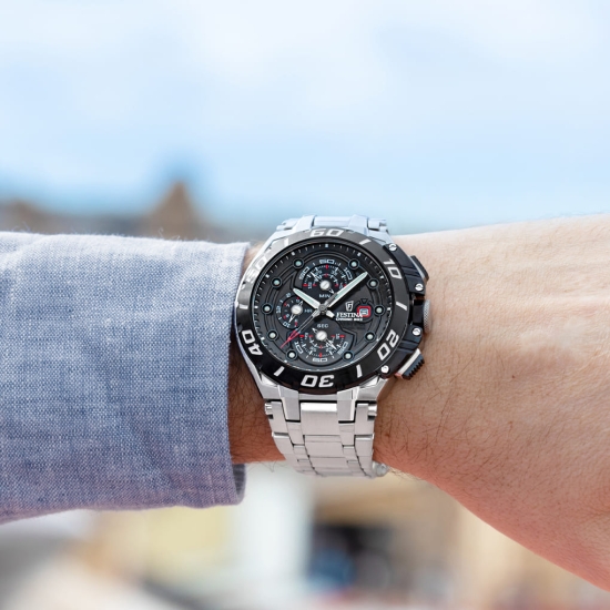 Preview: Festina Chrono Bike 2026 Herrenuhr Datum Schwarz 20BAR 46mm F20754/6