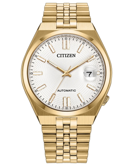 Citizen Herrenuhr Automatik TSUYOSA 60 Saphirglas Goldfarben 40mm NK0022-50A