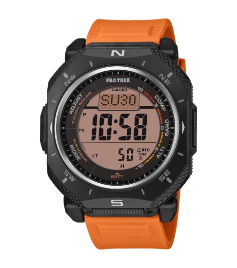 Casio Pro Trek Herrenuhr Digital Solar Höhenmesser Orange PRG-69-4ER