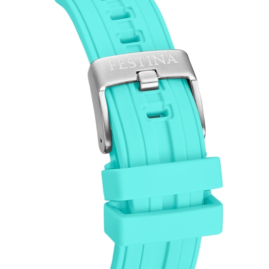 Preview: Festina Chrono Bike 2026 Herrenuhr Datum Türkis 20BAR 46mm F20755/7