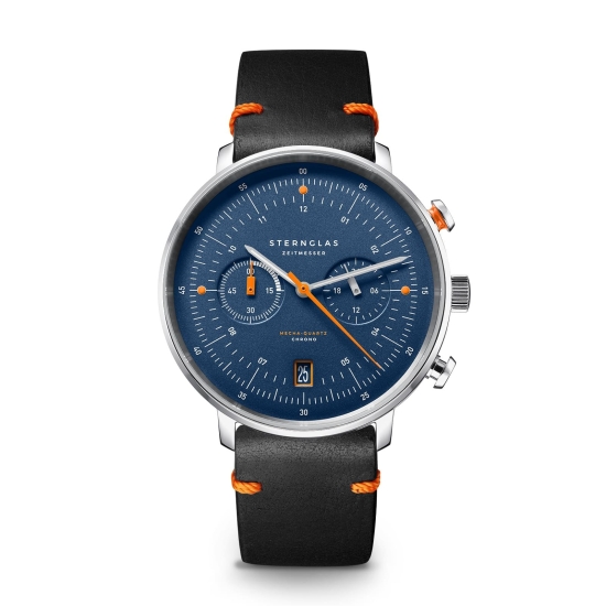Sternglas Hamburg Chrono Edition Küste Saphirglas Blau S01-HC06-EB05