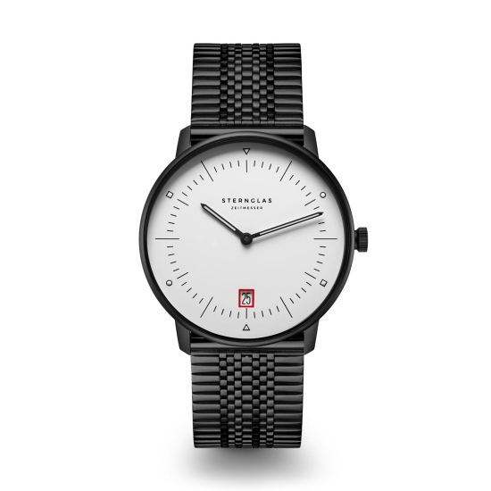 Sternglas Naos Edition Bauhaus III Uhr Schwarz Limited S01-NAB15-ME11