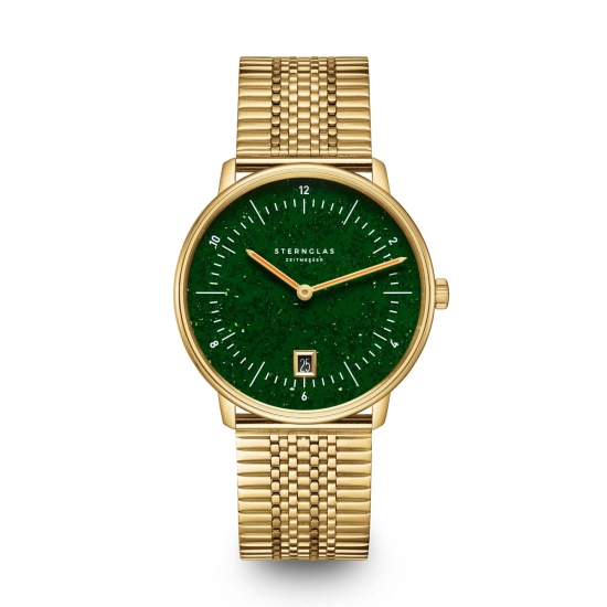 Sternglas Naos Edition Aventurin Uhr Quarz Grün S01-NAN41-ME09