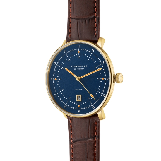 Sternglas Hamburg Automatik Edition Marine Uhr Goldfarben S02-HHM07-HE01