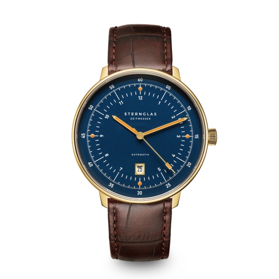 Sternglas Hamburg Automatik Edition Marine Uhr Goldfarben S02-HHM07-HE01
