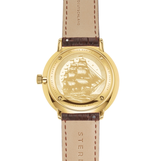 Sternglas Hamburg Automatik Edition Marine Uhr Goldfarben S02-HHM07-HE01